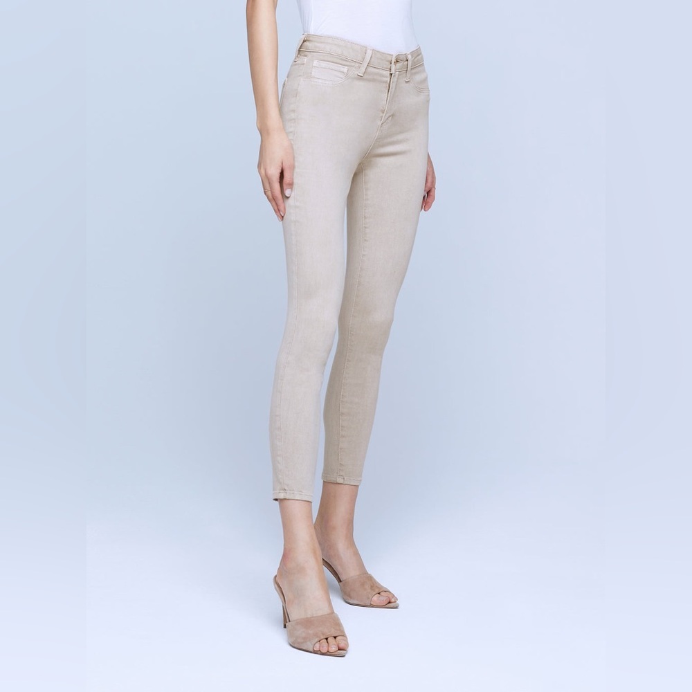 L’Agence Margot Jeans Skinny Beige High Rise Size 27